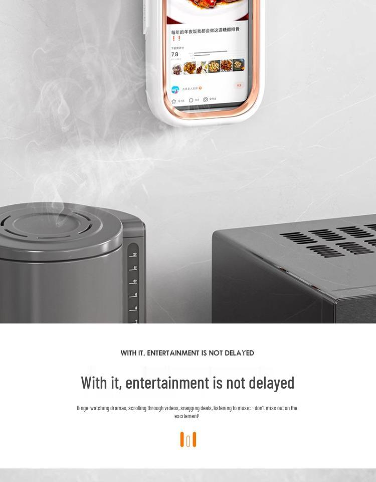 Wall-Mounted Waterproof Rotating Phone Holder for Bathroom and Toilet