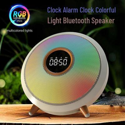 Cross-Border Bluetooth Alarm Clock Speaker with Colorful Atmosphere Light