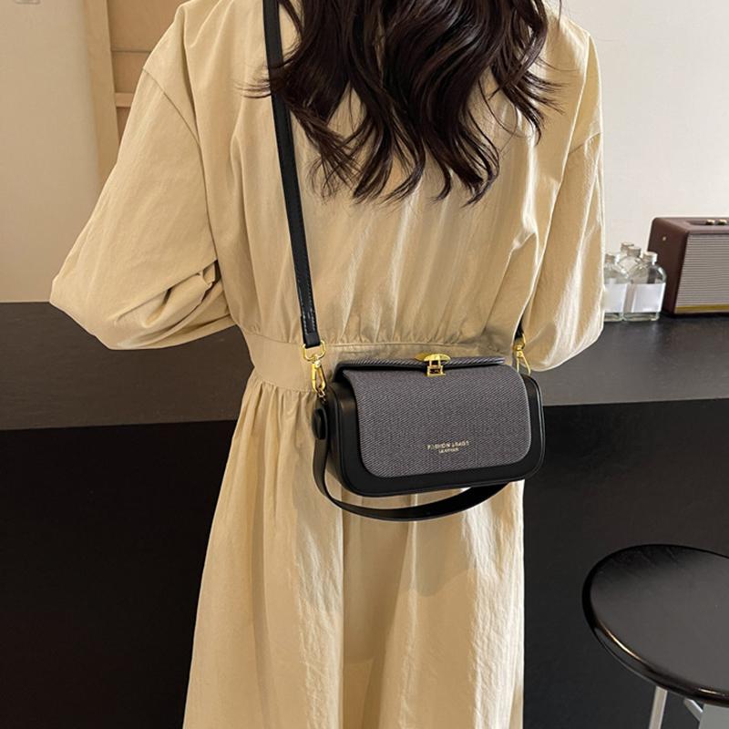 Stylish Vintage Mini Crossbody Bag with a Kiss Lock Featuring a Detachable Top Handle And a Square Design Perfect for Women AVE