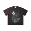 260 GSM Double Yarn 32 Count 100% Cotton Kaiju No 8 V8 Kafka Print Unisex Heavy Cotton T Shirt