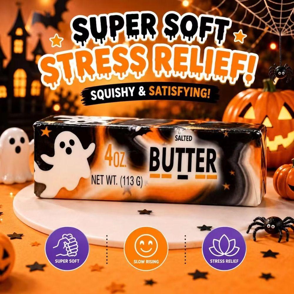 Colorful Slow Rising Butter Stick Squishy Ultra-Soft Fidget Decompression Toy  HalloweenEdition