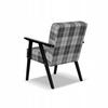 Armchair PRL Retro Vintage Set SOLER Family Furniture Plaid Grey