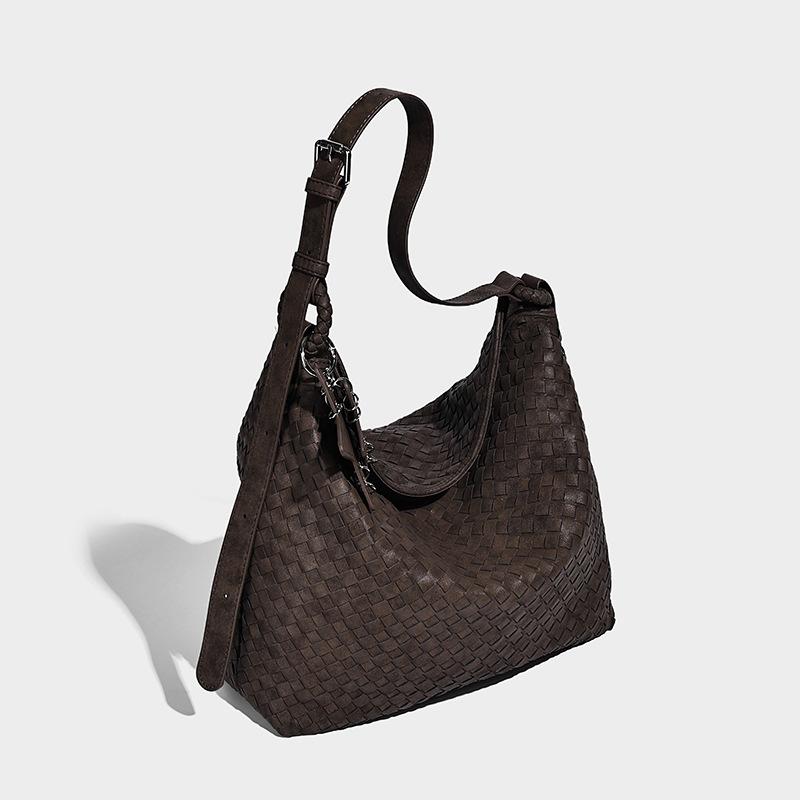 2025 New Niche Design Handwoven Bag Commuting Versatile Tote Large Bag High-end Feel Single Shoulder Crossbody Bag for Women