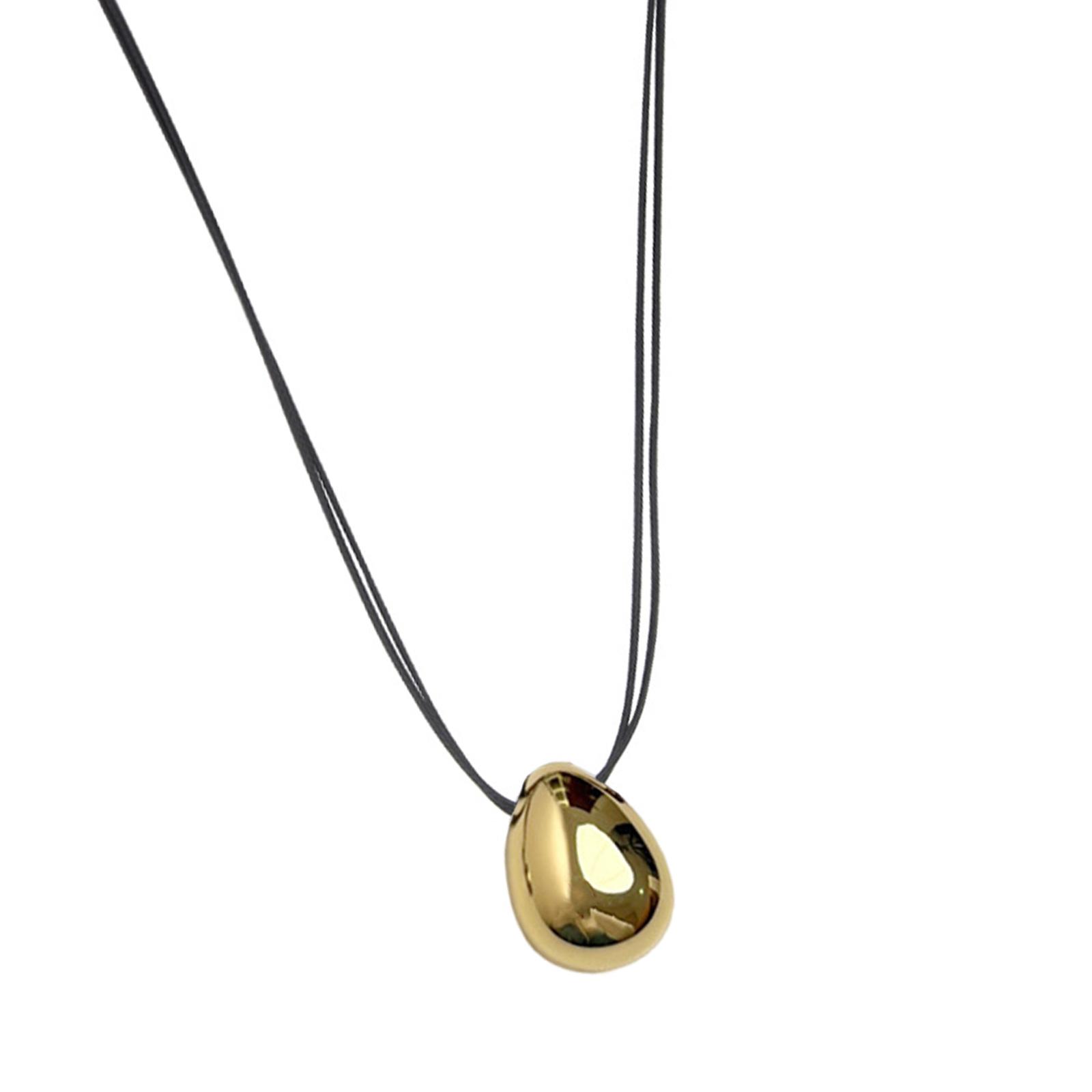 

Elegant Teardrop Designs Necklace Contemporary Teardrop Designs Necklace Double Wax Strands Clavicle Chain Charm золотой