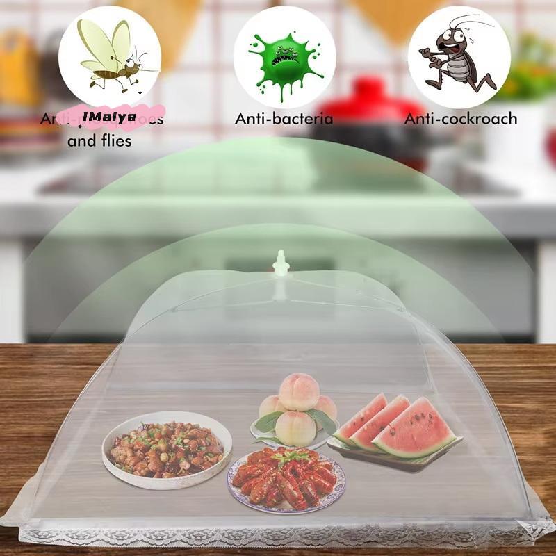 M-1PC Food Cover Mesh Folding Washable Flies Tables Cover Insect Proof Protective Dish Covers Home Kitchen Storage Accessaries