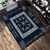 1Pc Viking Runes Print Rug - Home Decoration Carpet For Living Room Bedroom Flooring Computer Chair Area Rug