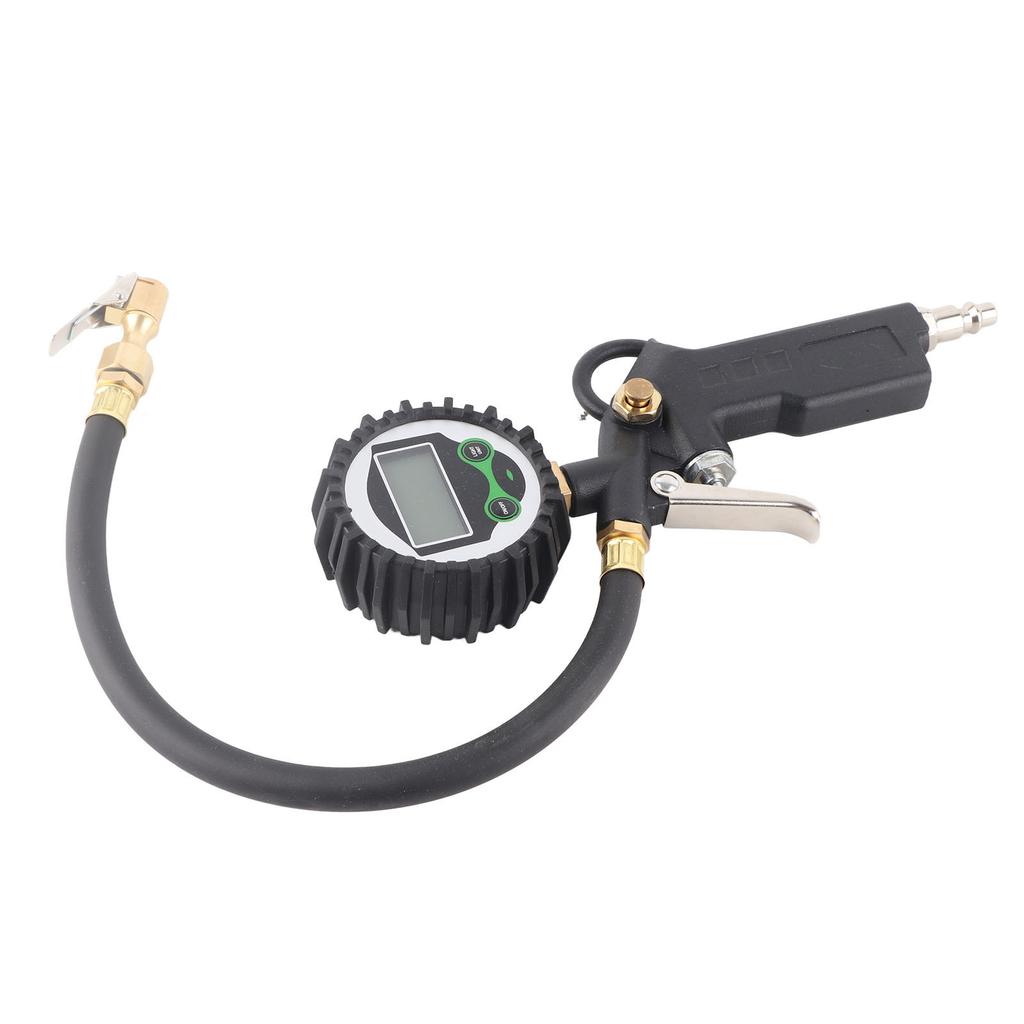 LCD Tire Inflator with Digital Pressure Gauge 1 4in NPT Quick Connector 200Psi Tire Inflator