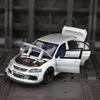 cwtnuk1 1:32 Simulation Mitsubishi EVO 9 Racing Car Model 6 Doors Openable Sound Light Pull Back Alloy Vehicle Toy Kids Gift Decoration