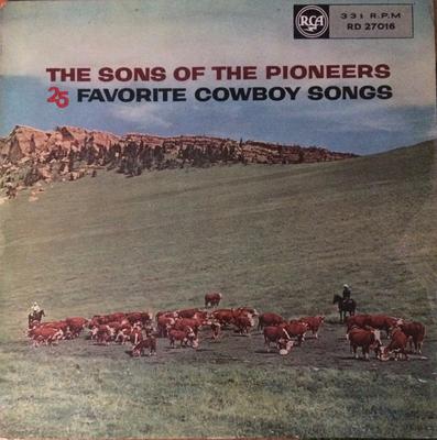 LP-skiva SONS OF PIONEERS - 25 Favoritcowboylåtar RD27016 RCA 1956 Storbritannien Country Begagnad