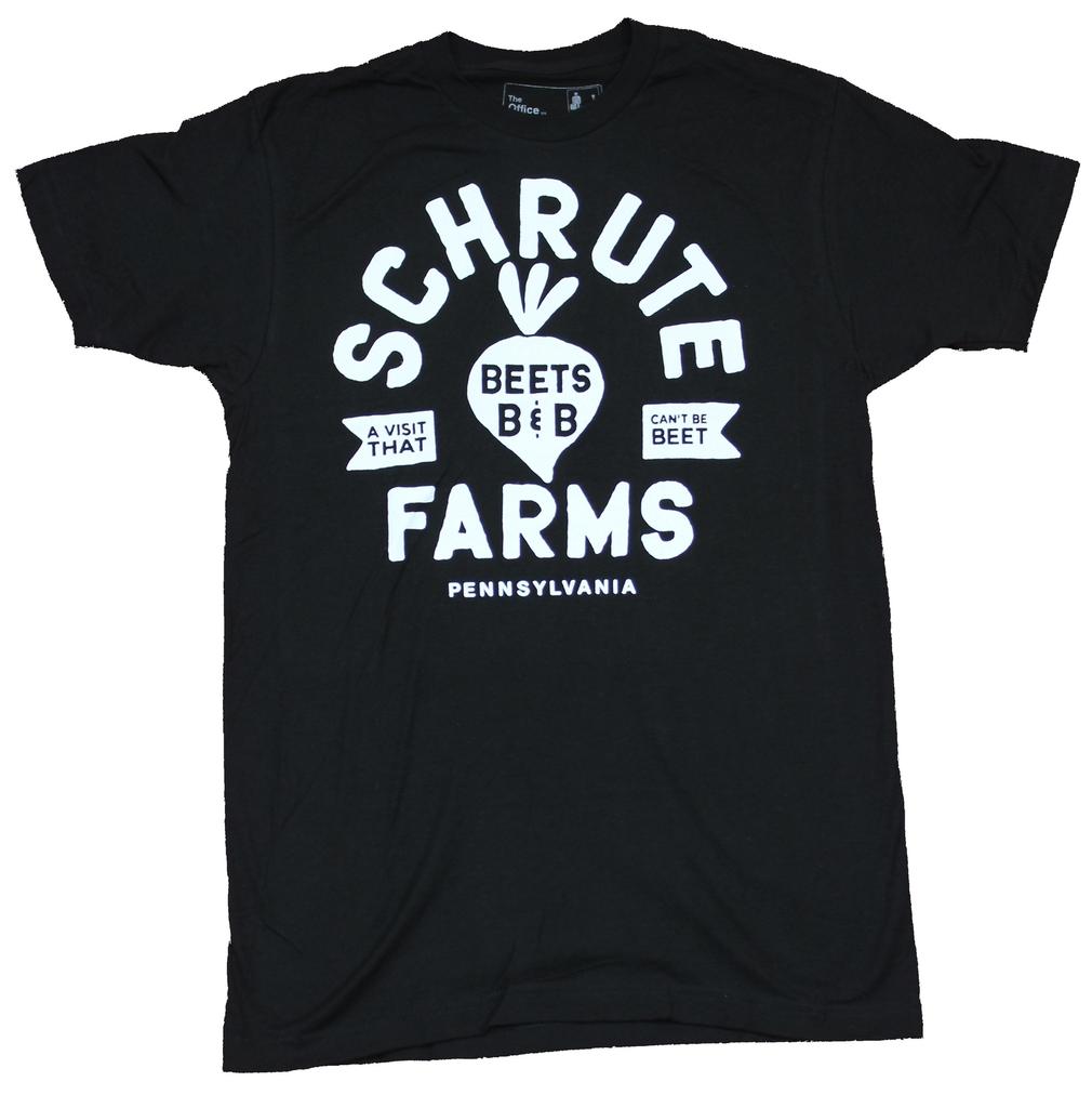 The Office Adult New T-shirt Schrute Farms Beets B & B Can't Be Beet