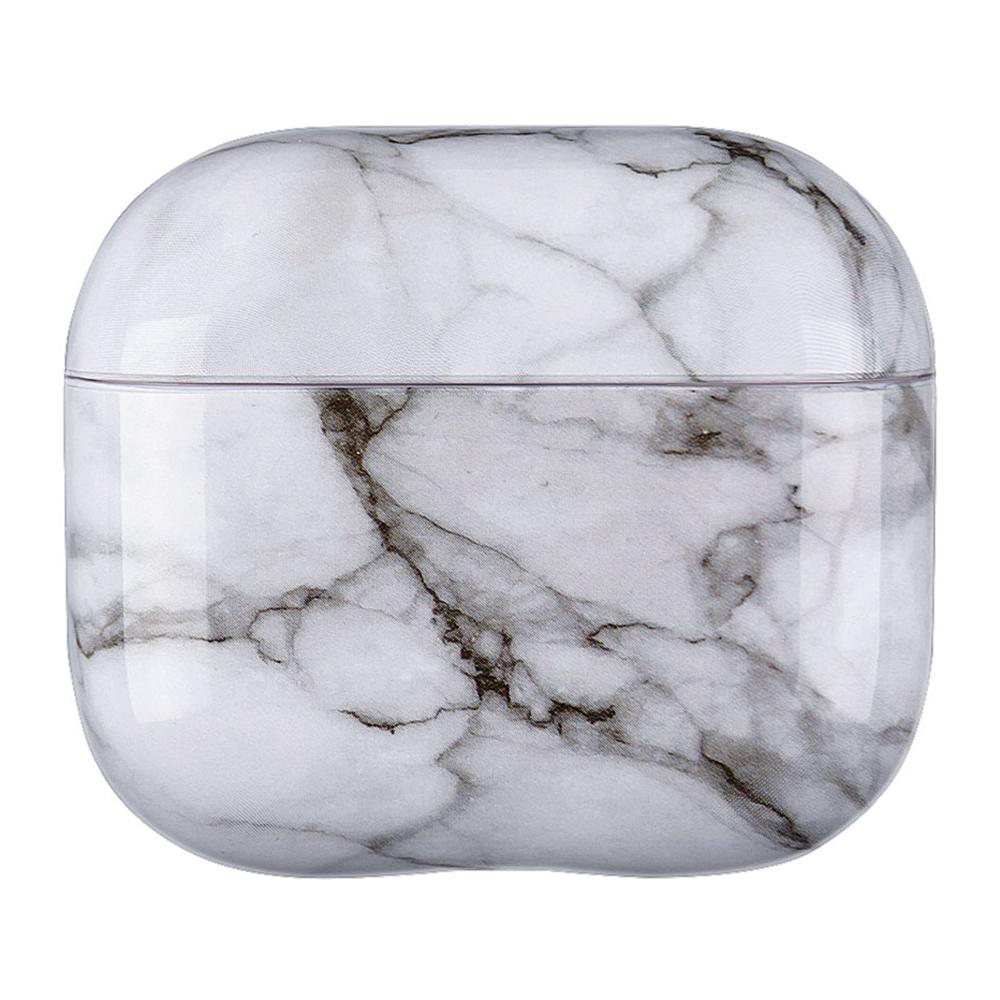 

For AirPods 4 Protective Case Marble Pattern Anti-Drop Hard PC Earphone Charging Box Cover D