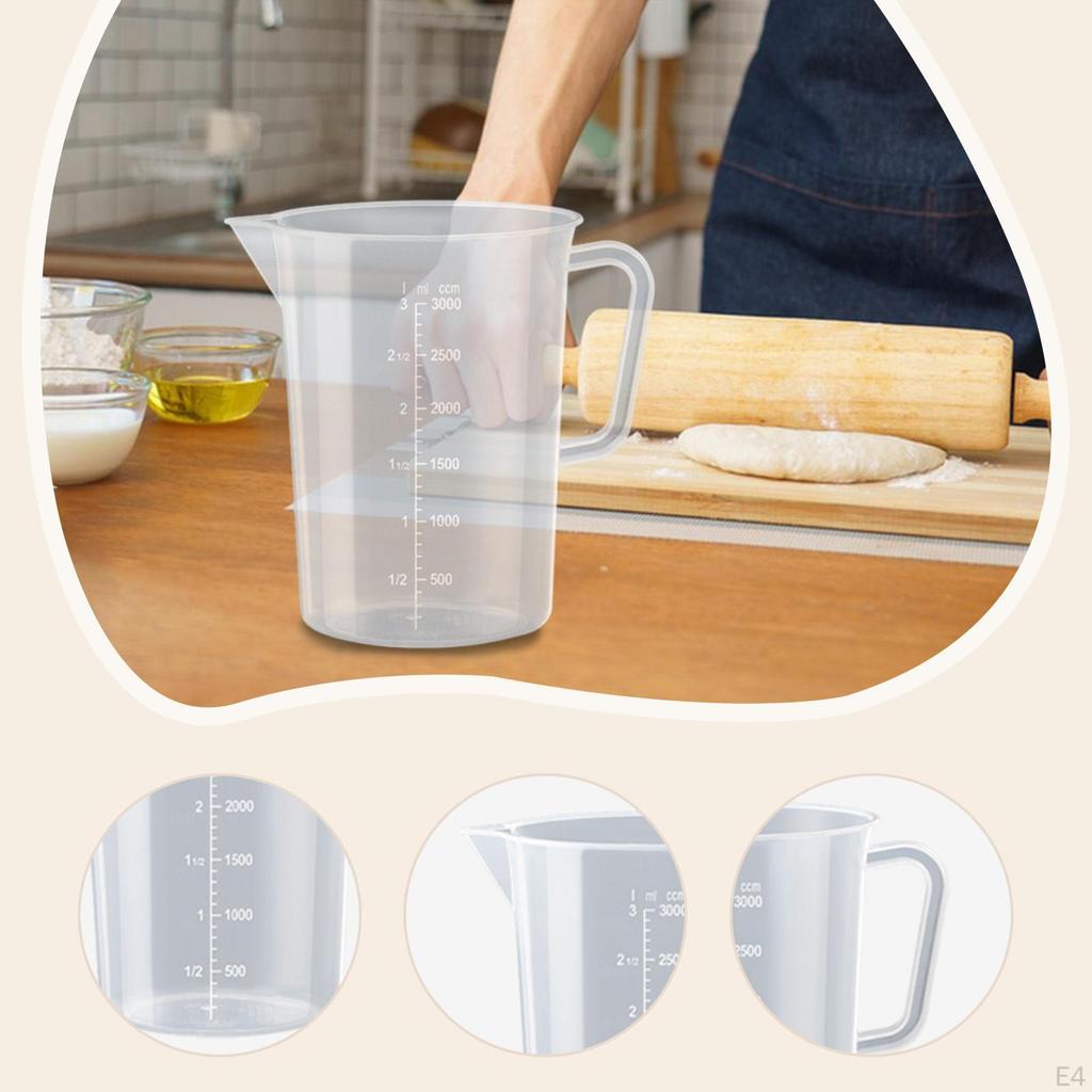 Measuring Cup Clear Cook with Accuracy Graduated Handle Jug for Cooking Kithchen Tool