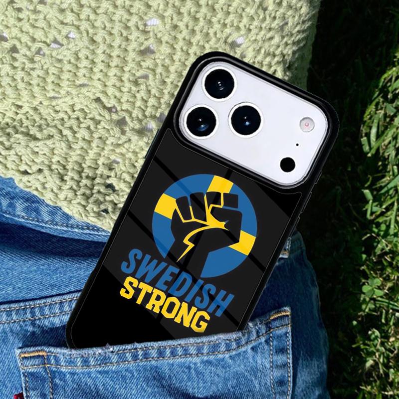 Sweden Flag Phone Case For iPhone 17 AIR 16 Pro Max 15 14 Pro 11 12 13 Shockproof Silicone Cover