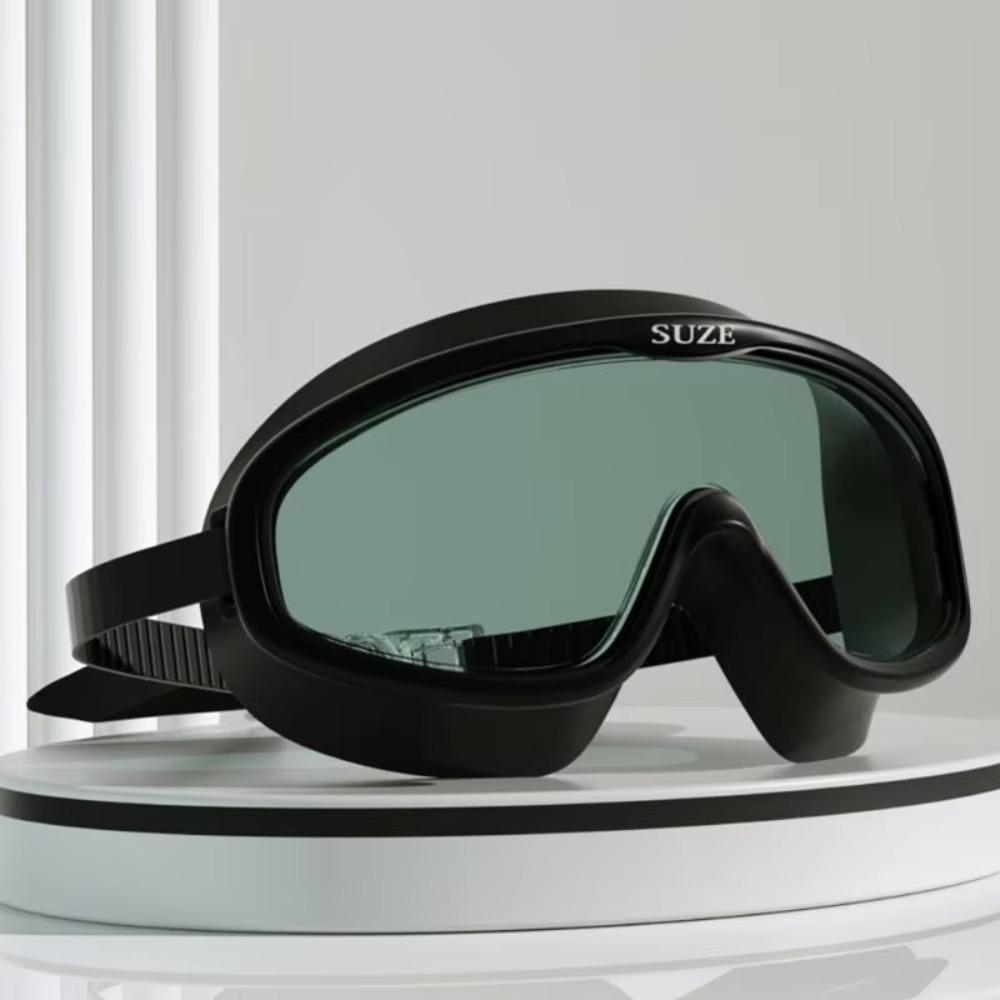 

Очки для плавания с большой оправой, противотуманные, с футляром для очков, очки для дайвинга, сверхлегкие, анти-УФ, очки для водных гонок, для взрослых