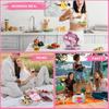 Bento Box for Kids School Lunch Box with Utensils and A Dipping Bowl Leak-Proof 4 Compartments with Carrying Handle