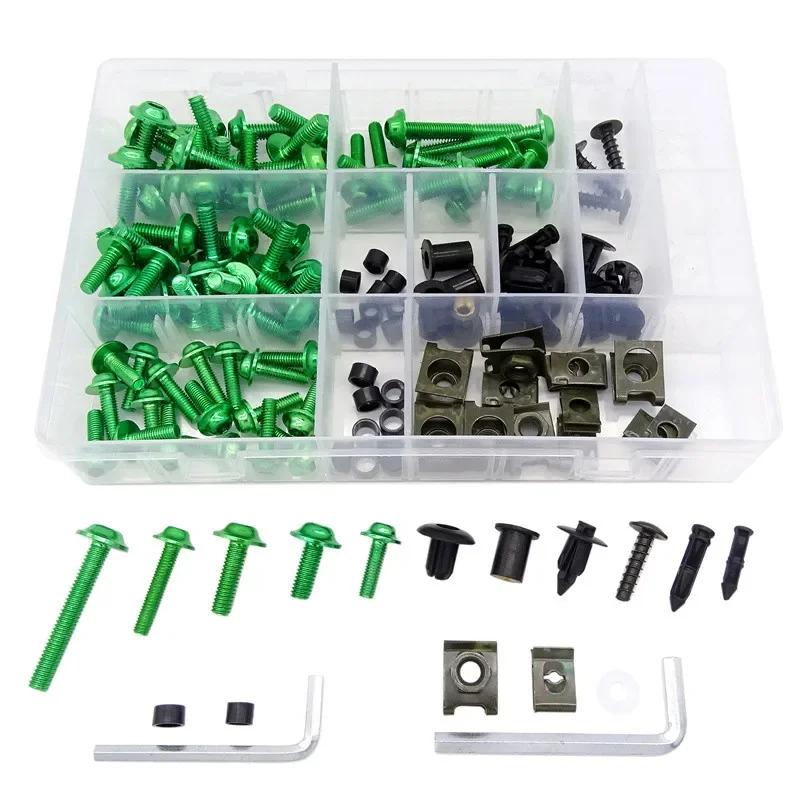 Universal CNC Alloy M6 M5 Fairing Bolts Kit Bodywork Screws Fastener Screws Nuts Kit Nut For Motorcycle 6 Colors