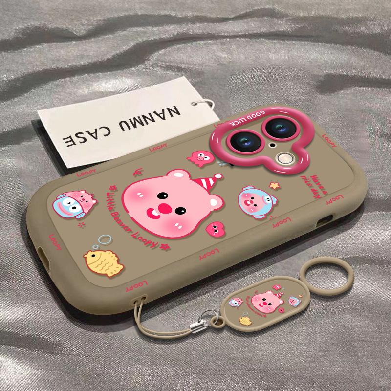 Pink Cute Cartoon Ruby for IPhone16promax for Apple 15plus Silicone Anti-fall 14/13/11