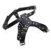 Adjustable PU Dog Harness with Metal Studs Round Head Spike for Walking Training Outdoor Travel Large Small Dogs Pet Supplies