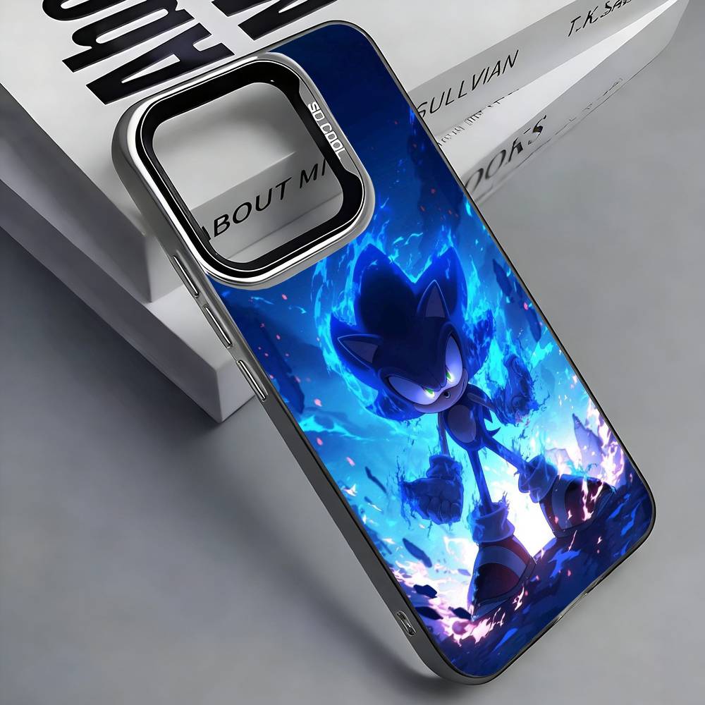 Game S-Sonic The H-Hedgehog Phone Case For iPhone 17,16,15,14,13,12,11 Plus,Pro Max,Colored Silver Phone Case