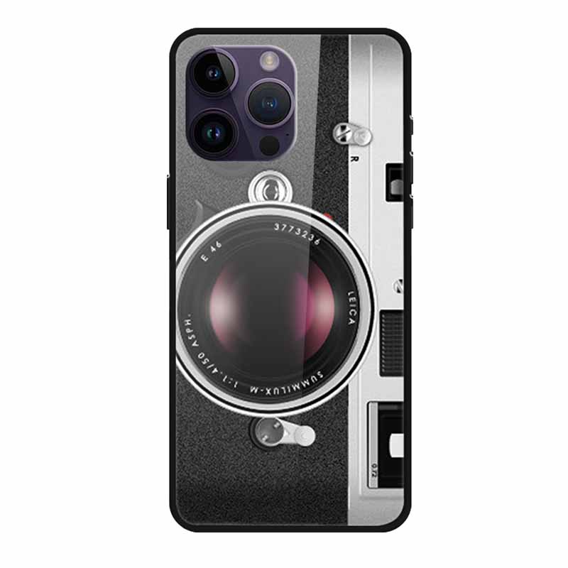 Glass Back Cover For iphone 16 Pro Max Phone Case 16Pro Max Hard Tempered Glass Case For iphone 15 Pro Max Case Soft TPU Bumper