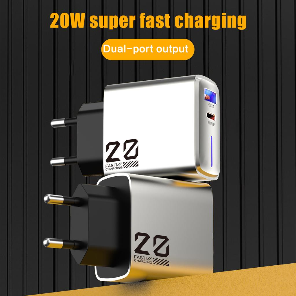 PD 20W Fast Charger USB Type C Charger Quick Charge 3.0 Power Adapter for Phone Wall Charger EU/US Plug