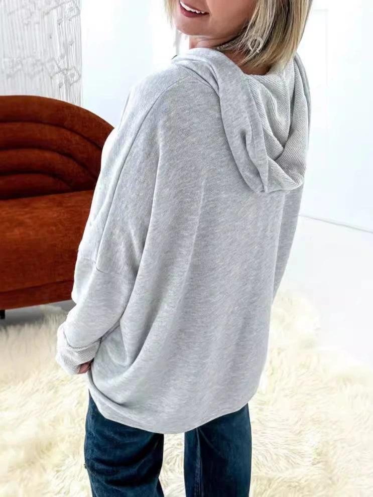 2025 New Style Women's Loose Hooded Sweatshirt for Autumn/Winter
