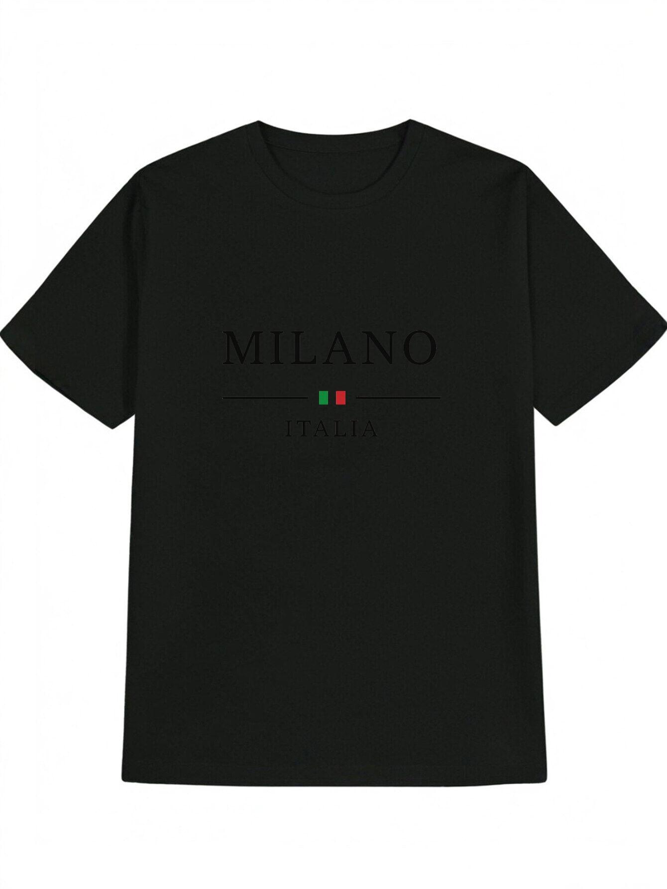 

Casual Milano Italia Print T-shirt - Round Neck XL