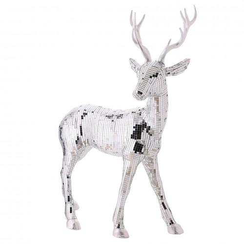 Disco Tiled Standing Reindeer Ornament