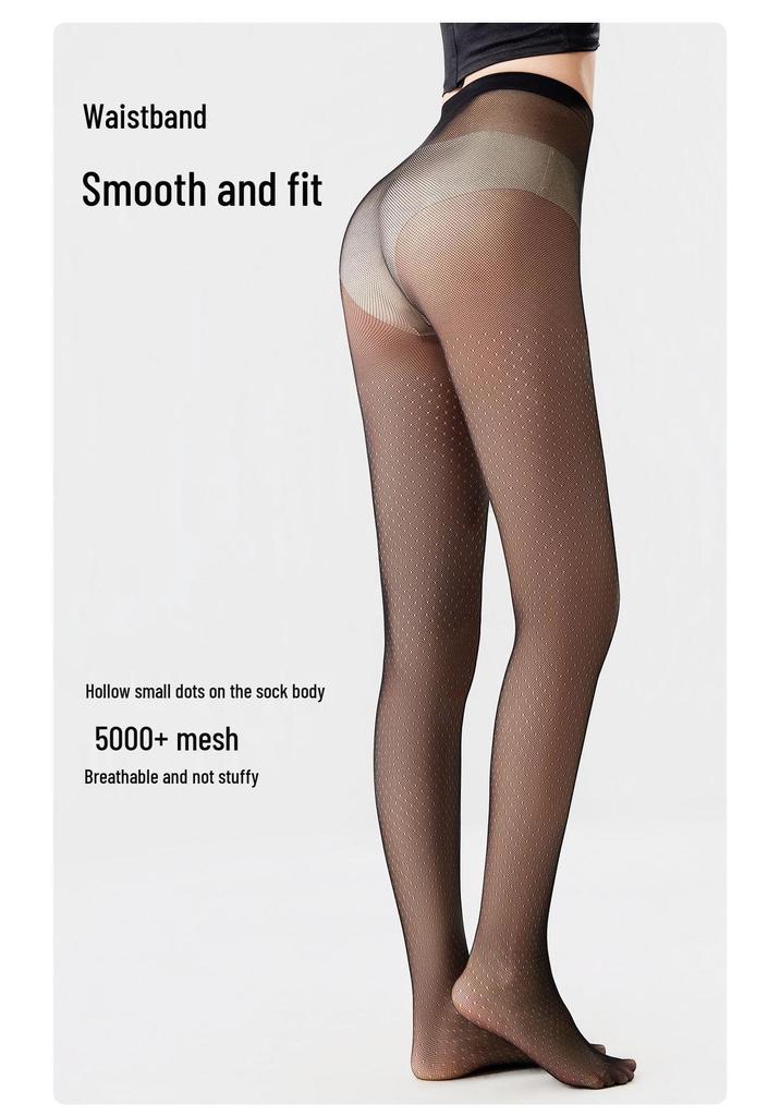 Ultra-Thin Breathable High Elastic Anti-Snag Black Tights with Seamless Crotch