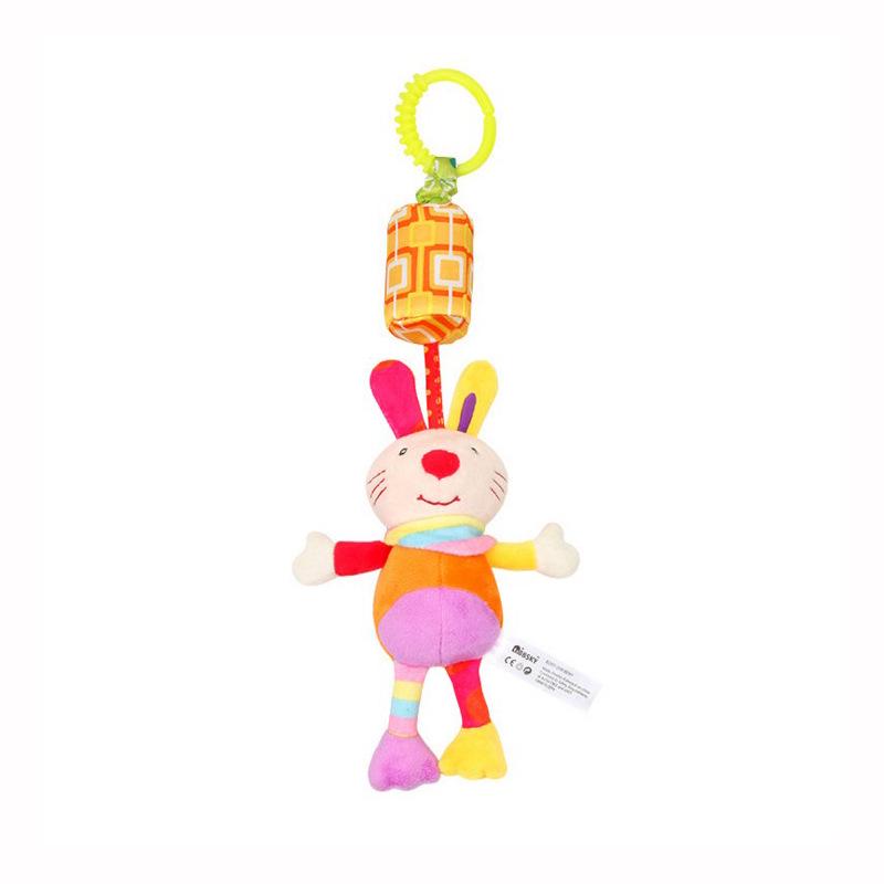 BBSKY Cartoon Animal Plush Hanging Baby Mobile Rattle Toy