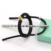 Yemax Urethral Plug and Penis Ring Integrated with Wire Cock Ring Penis Ring Silicone with Metal Steel Ball Penis Plug Metal Removable Adult Toys for