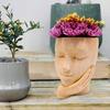 Girl Succulent Plant Pots Silicone Mold Jewelry Storage Boxes Resin Mold DIY