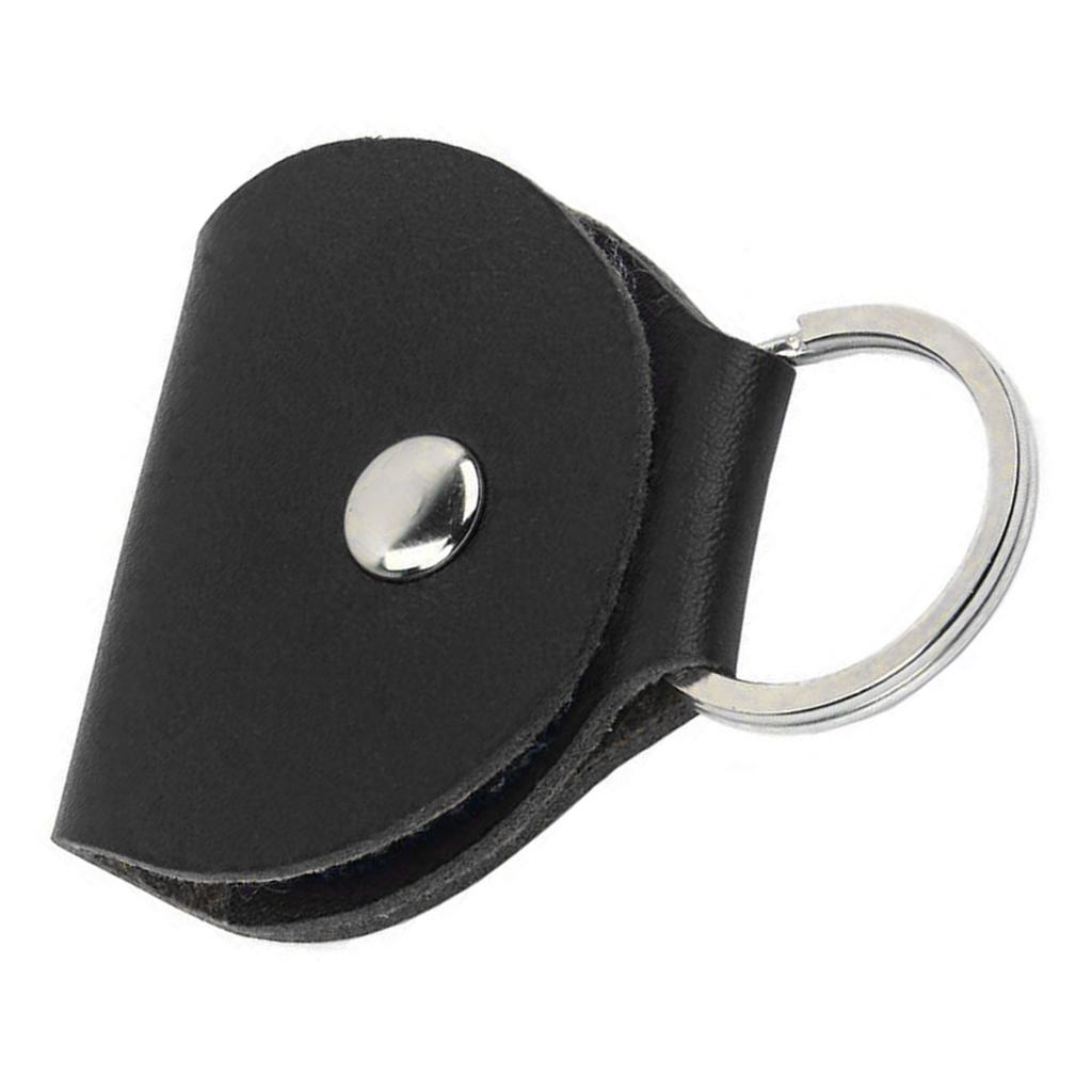 Guitar Pick Holder Case PU Simple Portable Multifunctional Guitar Pick Bag Keychain Gifts