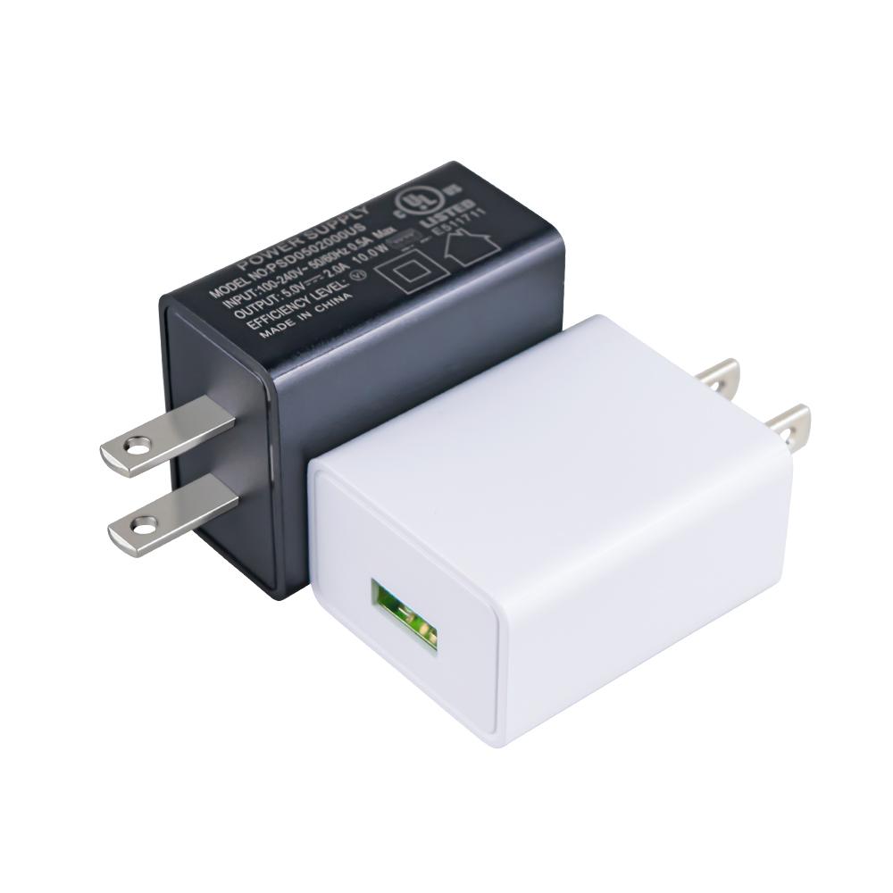 Certified  High Quality 5V2A 10W USB Wall Charger for All Mobile Phone Fast Charging Travel Charger Adapter ABS