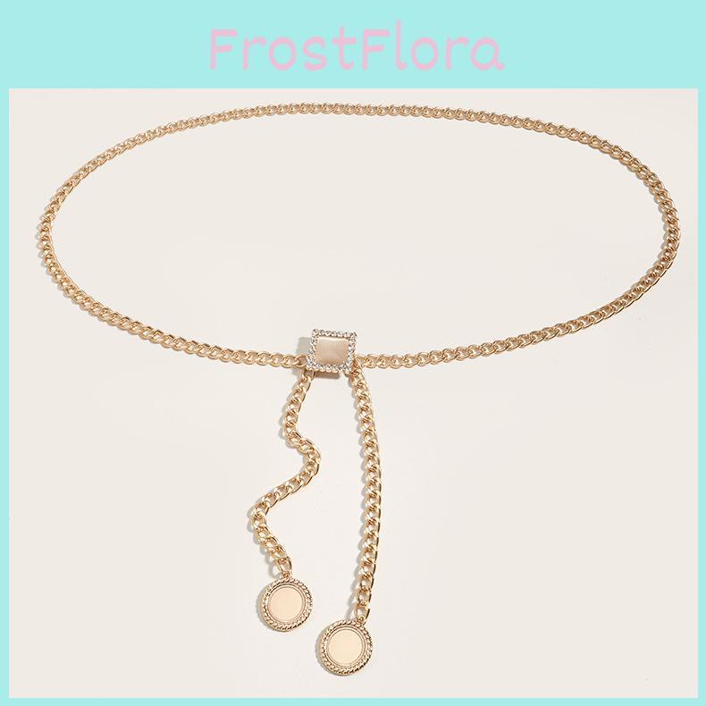 Fashion Pink Simulation Gemstone Decoration Women Casual Waist Chain For Daily