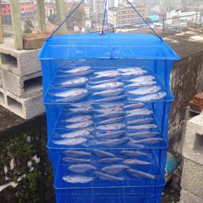 Buy Trendy Drying Net 4 Layers Drying Rack Folding Mesh Hanging Fishnet ...