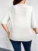 Plus Size Women's Mid-Sleeve Cardigan Jacket - Lightweight, Solid Color, 2026 New Arrival