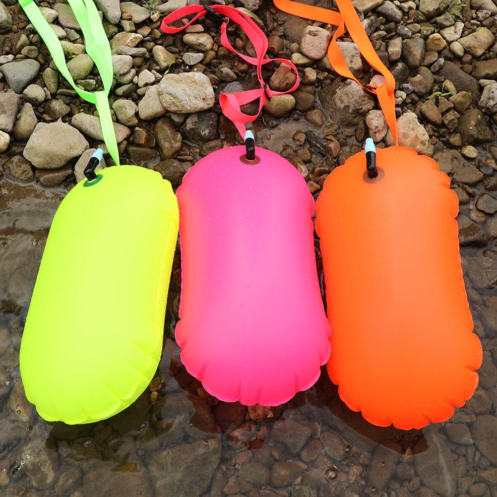 Durable PVC Swim Buoy Tow Float with Adjustable Waist Belt for River Lake Sea Ocean Swimming