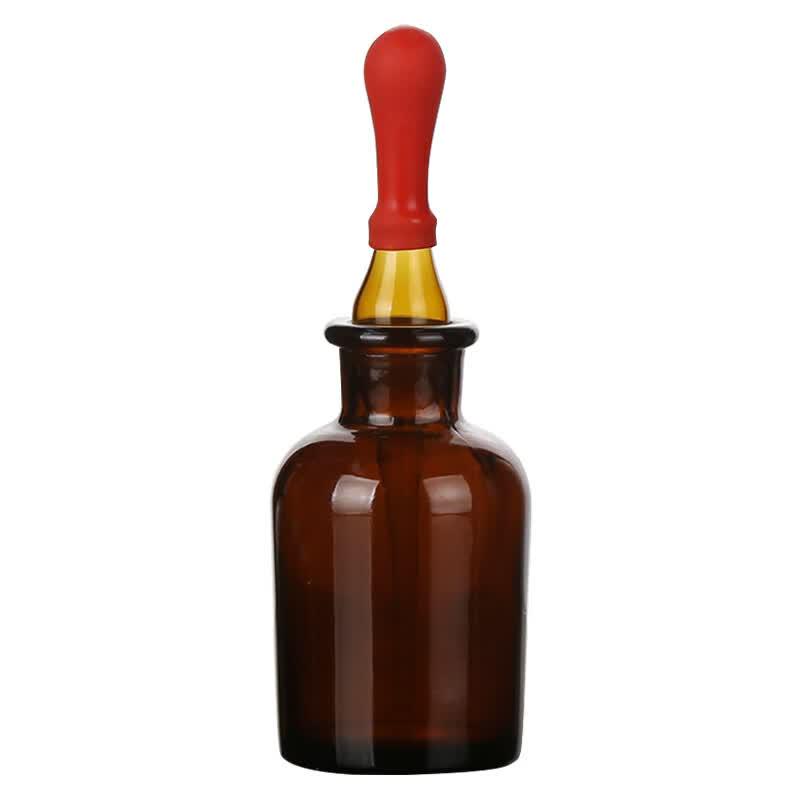 Laboratory Brown Dropper Bottle with Rubber Bulb
