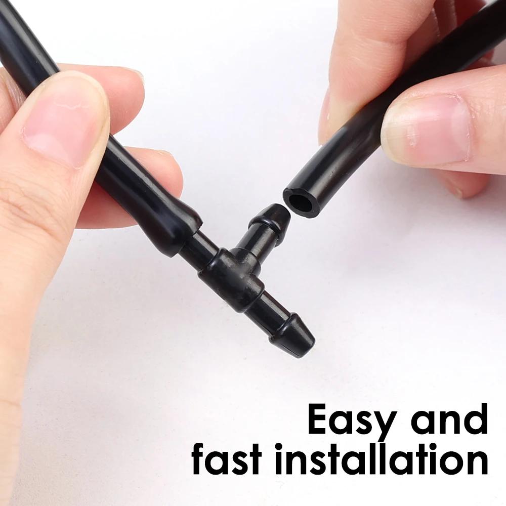 Universal Car Auto Windshield Washer Hose Wiper Blade Pipe Jet Spray Nozzle Water Fluid Tube Joiner Connector Replacement Kit