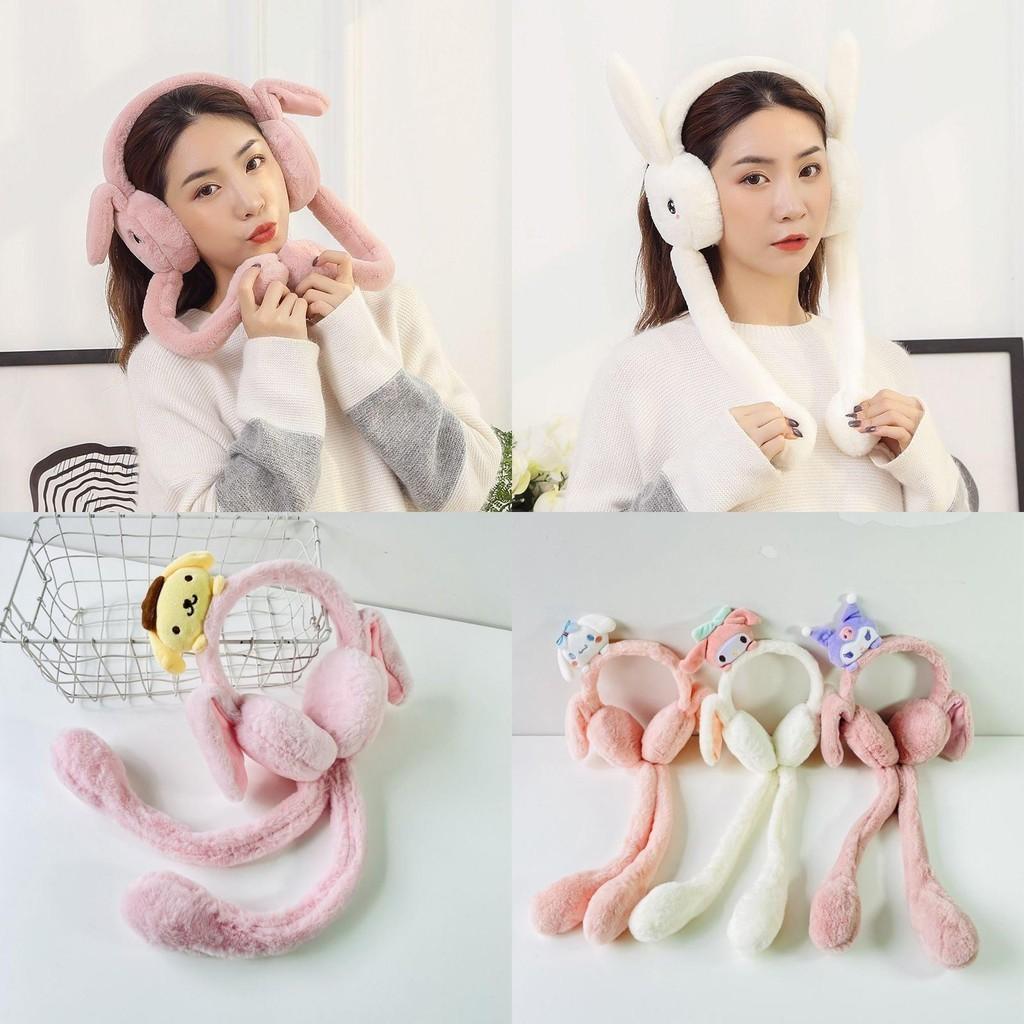Cuddly Plush Rabbit Earmuffs Warm Fun Winter Accessory For Adults Kids