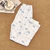 Blue star rabbit girl pajamas spring and autumn cardigan lapel set soft cute princess style loungewear