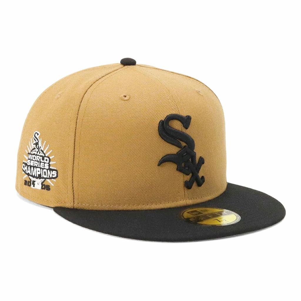 New Era 59FIFTY Cap by MLB Chicago White Sox with Side Patch and Under Exclusive To and Also 59FIFTY with Side Patch and SOX SOX Flat Stylish