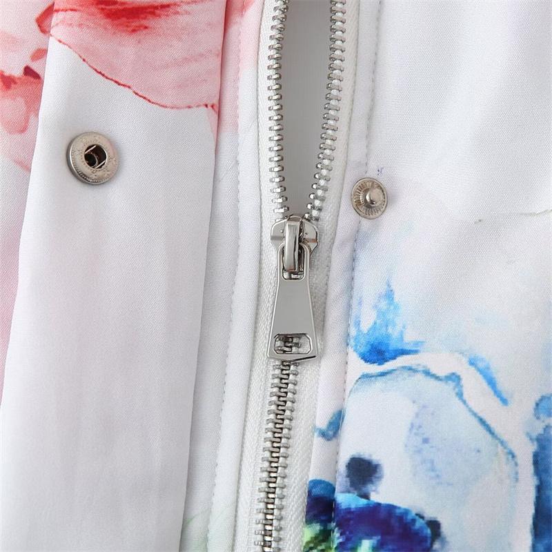 KEYANKETIAN New Pastoral style Flower Print Light Cotton-Padded Coat Autumn Single Breasted Drawstring Women's Quilted Jacket