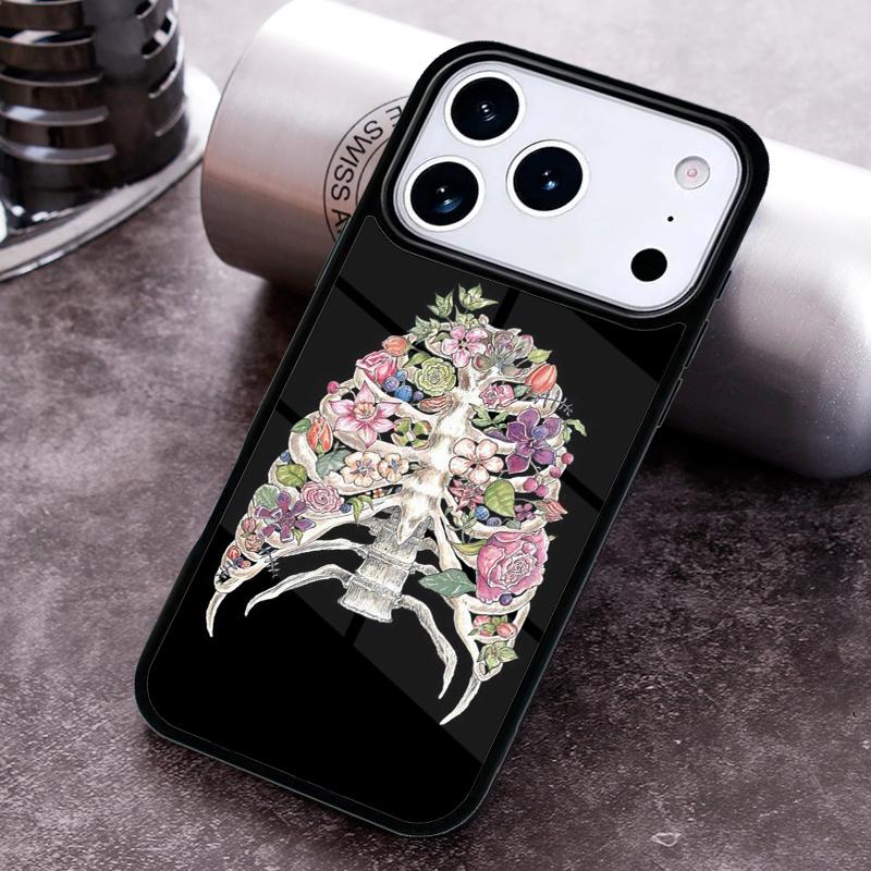 HUMAN ANATOMY heart flower Phone Case for iPhone 17 16 15 Pro Max Air 14 13 12 11 Plus Shockproof Cover