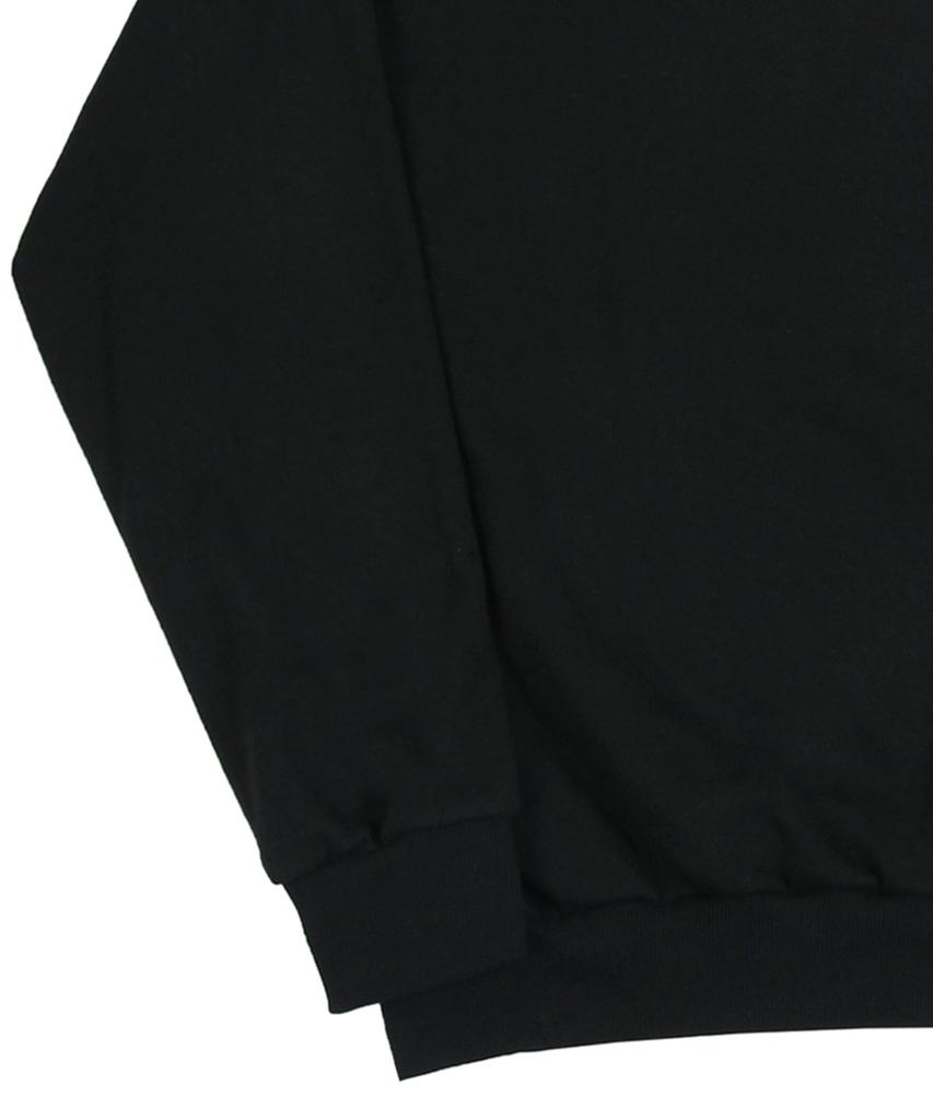 GRAVER [Unisex] Puppy Face Small Drawing Smile Sweatshirt_Black/White Logo