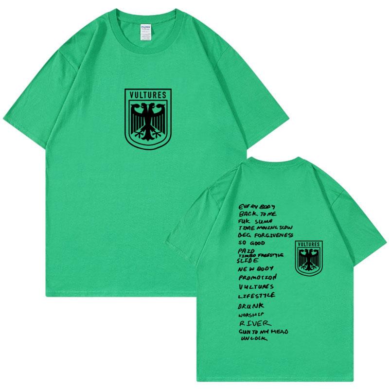 

Vultures Kanye West New Music Album Logo T Shirt Men Clothing Hip Hop Punk Tee Shirt Unisex Vintage Cotton Short Sleeve T-shirts 4XL