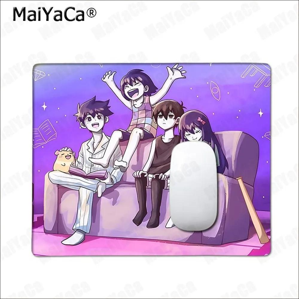 OMOCAT Omori Pattern  Mousepad Rubber Small Thickened Mouse Pad Gaming Keyboard  Office Supplies Room Decor for PC Mouse Carpet