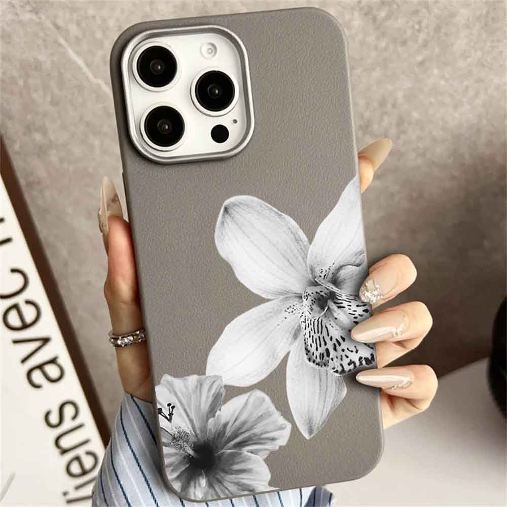 

Прозрачный узорчатый цветочный чехол для телефона, кожаный чехол для Samsung Iphone Xiaomi, устойчивый к царапинам чехол для мобильного телефона, чехол для телефона Xiaomi Redmi Note 11 Pro 5G холодный серый