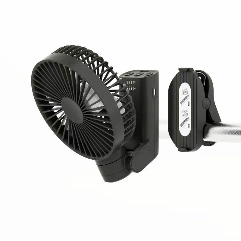 48-Hour Battery Silent Oscillating Portable Folding Fan with Magnetic Clip